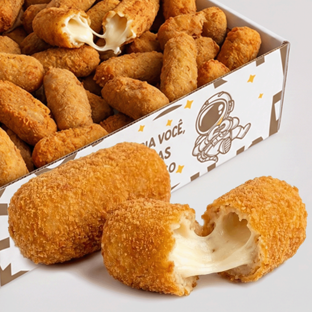 Croquete recheado com queijo